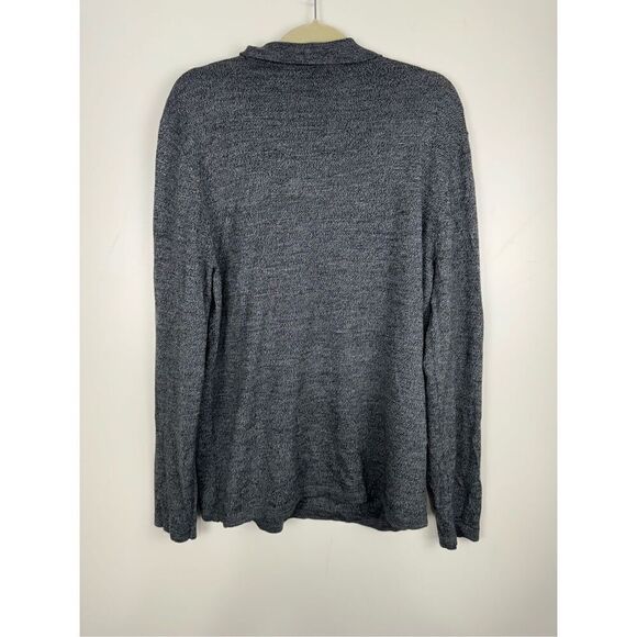 Artefact Men's Wool Long Sleeve Collared Pocket Polo Shirt Heather Gray Large - Picture 7 of 7